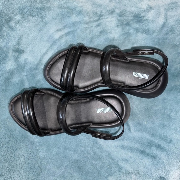 URBAN OUTFITTERS Melissa Women's Black Sandals - Picture 1 of 5